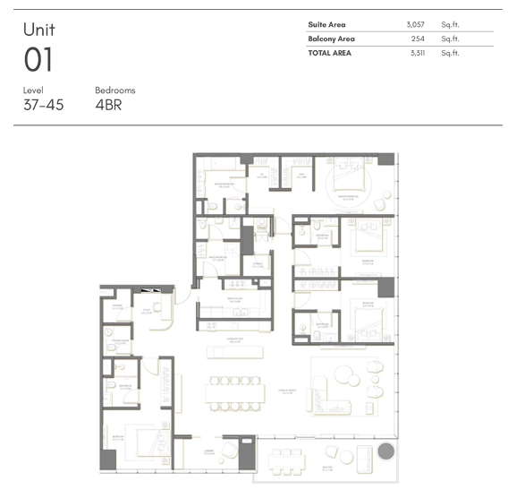 4 BR - Type A