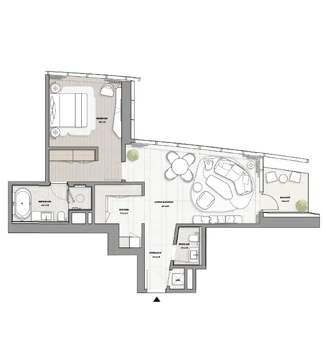1 BR - Type A