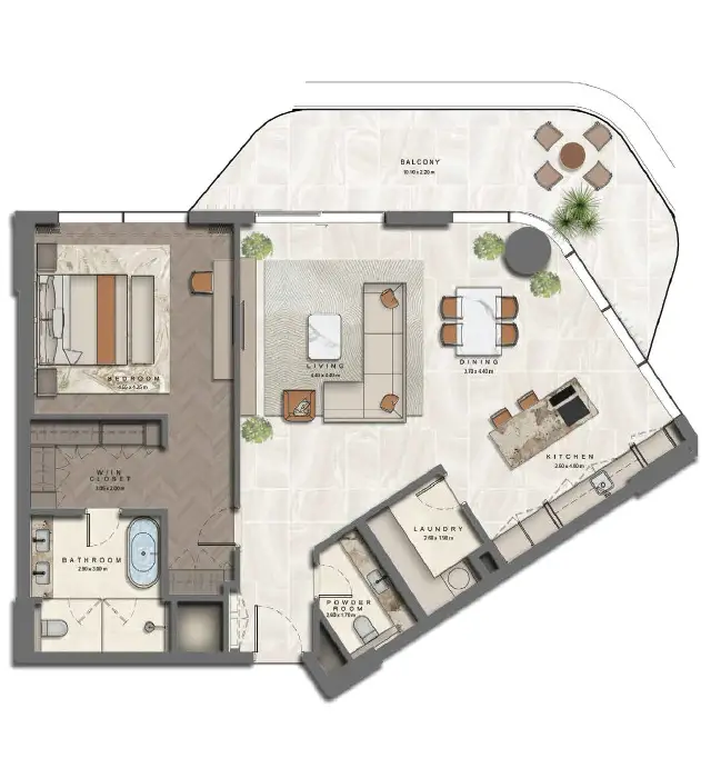 1 BR - Type A