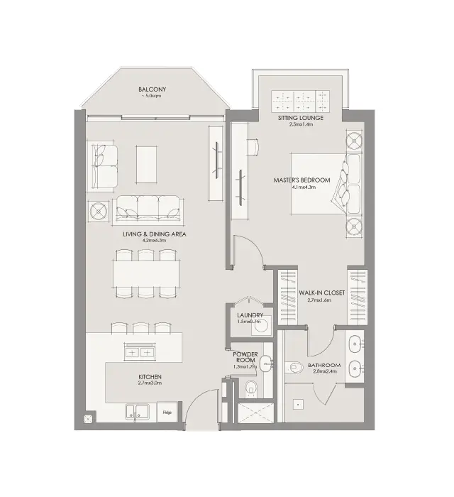 1 BR - Type A