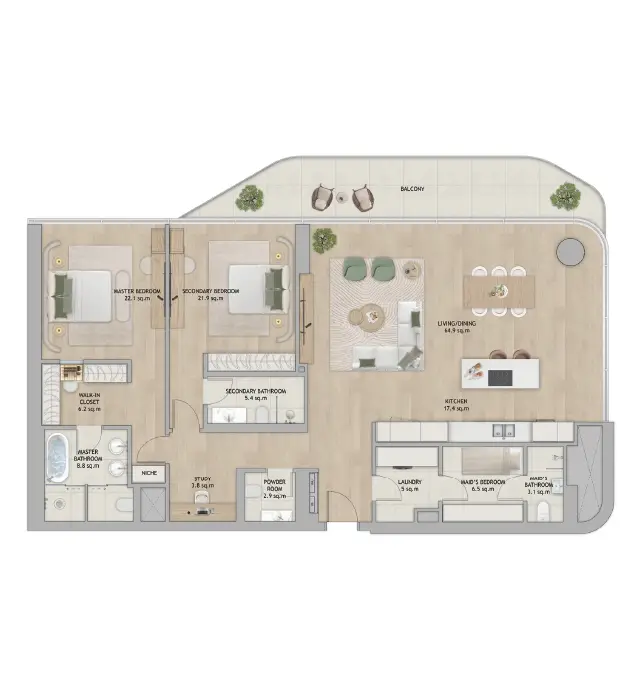 2 BR - Type A