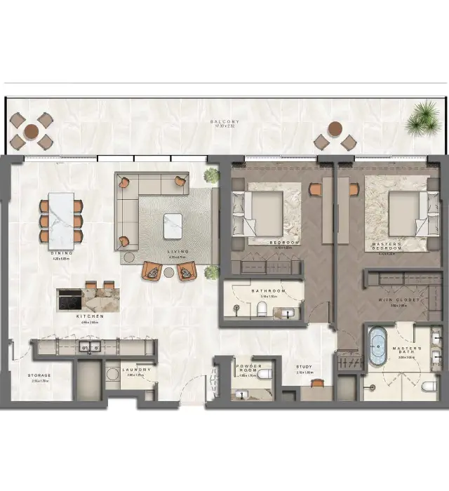 2 BR - Type A