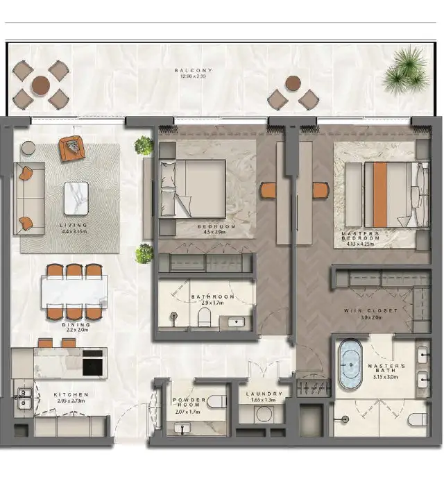 2 BR - Type A