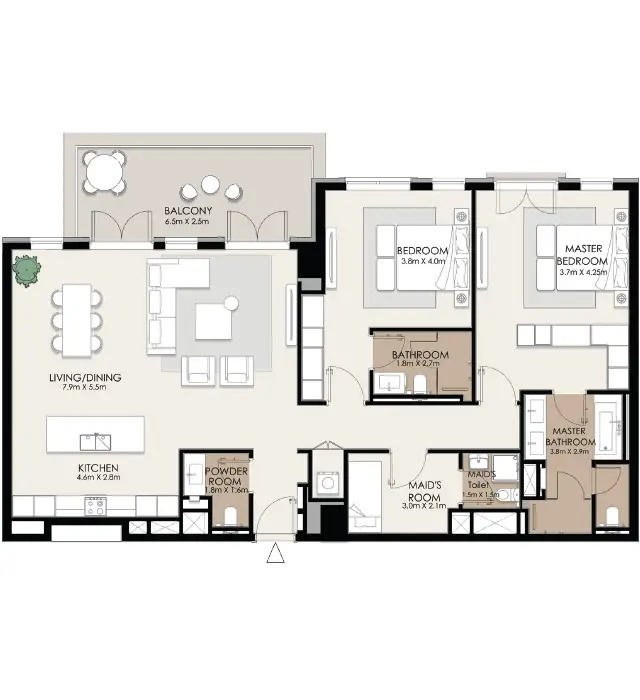2 BR - Type A