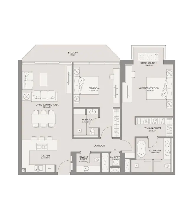 2 BR - Type A