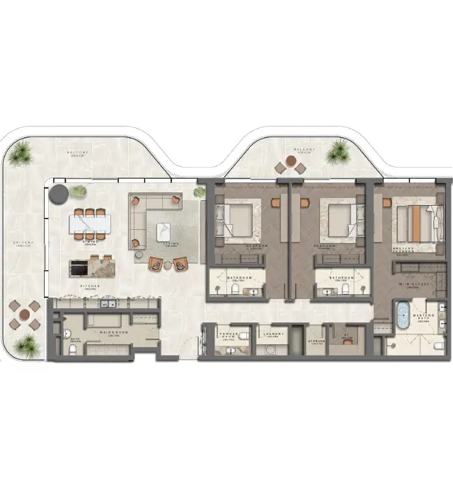 3 BR - Type A