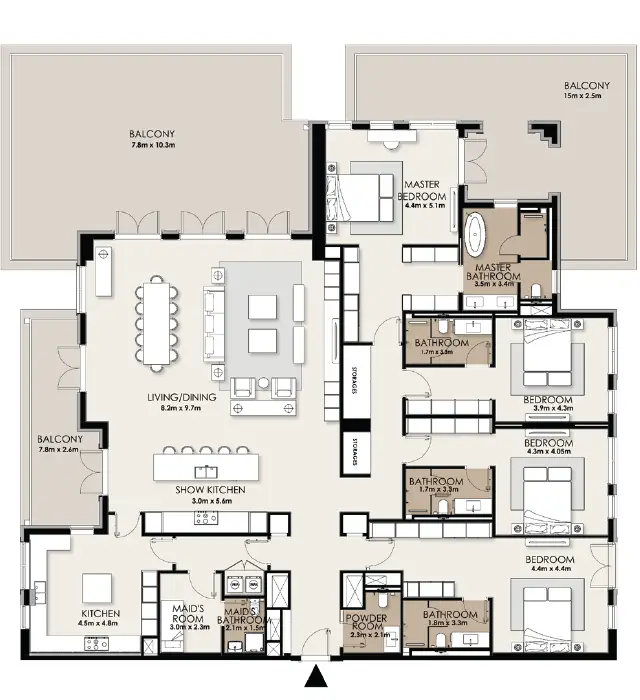 4 BR - Type A