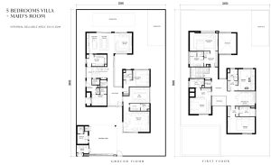 Floor plan 5 bedrooms - saadiyat-lagoons-aldar properties
